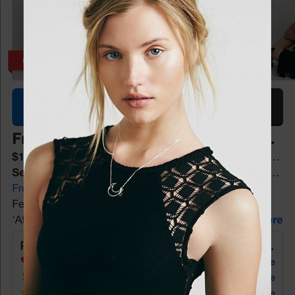 Free People Afternoon Delight Crochet Black Maxi - Picture 7 of 9